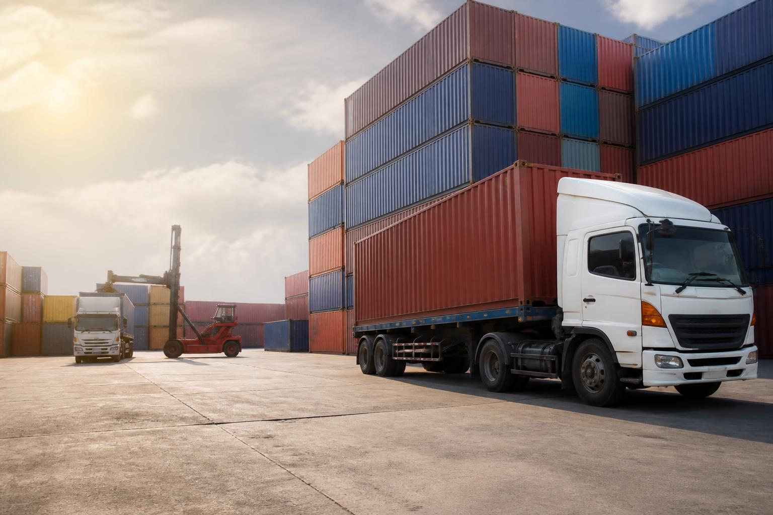 A logistics yard